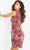 Jovani - 05023 V-Neck Floral Pattern Dress Homecoming Dresses