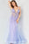 Jovani - 05839 Beaded Floral Applique Corset Bodice Mermaid Gown Prom Dresses 16 / Periwinkle