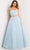 Jovani - 07145 Embellished Waist Tulle Gown Special Occasion Dress