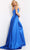 Jovani - 07440 Square Neck Pleated Overskirt Gown Prom Dresses