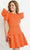 Jovani 07597 - Puffed Sleeves Cocktail Dress Cocktail Dresses 00 / Light Coral