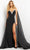 Jovani 08022 - Cascade Paneled Backless Evening Dress Evening Dresses