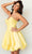 Jovani 08205 - Sweetheart Bubble Hem Cocktail Dress Special Occasion Dress 00 / Yellow