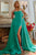 Jovani 08229 - Jeweled Sweetheart Cape Prom Dress Prom Dresses 00 / Emerald