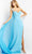 Jovani 08230 - One Shoulder Embellished Prom Dress Prom Dresses 00 / Turquoise