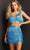 Jovani 08411 - Two Piece Beaded Cocktail Dress Cocktail Dresses 00 / Dark Blue