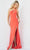 Jovani 08465 - One-Shoulder Cutout Evening Gown Evening Dresses 00 / Orange