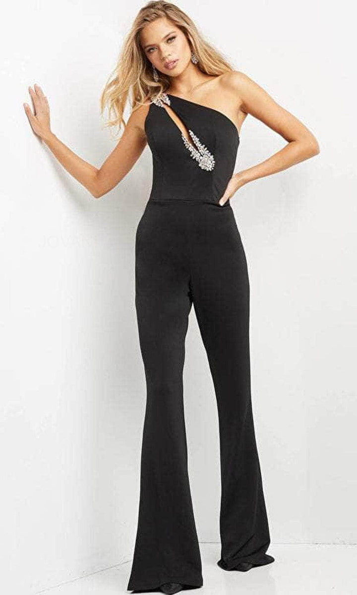 Jovani 09019 - Asymmetric One Shoulder Jumpsuit – Couture Candy