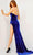 Jovani 09056 - Strapless Velvet Prom Gown In Blue