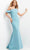 Jovani 09129 - Draped One Shoulder Evening Dress Prom Dresses 00 / Seafoam