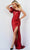 Jovani 09619 - Puff Sleeve Sequin Prom Dress Special Occasion Dress 00 / Red