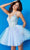 Jovani 09728 - Deep V-neck Tulle Short Dress Special Occasion Dress