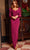 Jovani 09763 - Sweetheart Draped Evening Dress Special Occasion Dress 00 / Burgundy