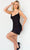 Jovani 09938 - Cowl Neck Fitted Cocktail Dress Special Occasion Dress 00 / Black