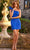 Jovani 09974 - One Shoulder Cocktail Dress Cocktail Dresses 00 / Cobalt