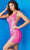 Jovani 09977 - Plunging V-Neck Fitted Cocktail Dress Special Occasion Dress 00 / Iridescent Fuchsia