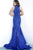 Jovani - 1354 High Neck Sleeveless Stretch Glitter Fabric Mermaid Gown Prom Dresses