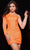 Jovani 220610 - Long Sleeve Sequin Homecoming Dress Cocktail Dresses 00 / Orange