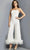 Jovani 22590 - Strapless Feather Fringes Jumpsuit 00 / Ivory