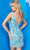 Jovani 22813 - Bejeweled Plunging V-neck Short Dress Special Occasion Dress