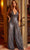 Jovani 24155 - Plunging V-Neck Sequin Jumpsuit Special Occasion Dress 00 / Gunmetal