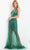 Jovani 2465 - Halter Plunging Beaded Gown Prom Dresses