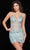 Jovani 26179 - Sheer Corset Homecoming Dress Party Dresses 00 / Silver/Mint