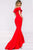 Jovani - 42756 Elegant Off-the-Shoulder Neckline Prom Dress - 1 pc Red In Size 12 Available CCSALE 12 / Red