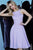 Jovani - 48996 Sleeveless Cut-In Shoulders A-Line Knee Length Dress Homecoming Dresses 0 / Lilac