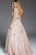 Jovani - 53038 Trailing Foliage Appliqued Ballgown - 1 pc Champagne In Size 8 Available CCSALE 8 / Champagne