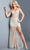 Jovani 60337 - See-Through Bugle Beaded Daring Dress Evening Dresses 00 / Off-White