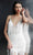 Jovani 61883 - Beaded Fringe Cocktail Dress Party Dresses 00 / Off-White