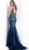 Jovani - 63437 Sequined Lace Deep V-neck Mermaid Dress Prom Dresses