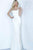 Jovani - 65388 Strapless Bead-Trimmed Side Slit Long Gown Pageant Dresses 00 / Ivory