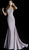 Jovani - Asymmetric Stretch Glitter Mermaid Evening Gown 67650SC - 1 Pc Light Blue in Size 14 and 2 pcs Mauve in Size 20 and 22 Available CCSALE