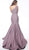 Jovani - Asymmetric Stretch Glitter Mermaid Evening Gown 67650SC - 1 Pc Light Blue in Size 14 and 2 pcs Mauve in Size 20 and 22 Available CCSALE