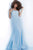 Jovani - Asymmetric Stretch Glitter Mermaid Evening Gown 67650SC - 1 Pc Light Blue in Size 14 and 2 pcs Mauve in Size 20 and 22 Available CCSALE 14 / Light Blue