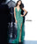 Jovani - Asymmetrical Beaded Illusion High Slit Gown 63405SC CCSALE 4 / Emerald