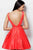 Jovani - Deep V-neck A-line Homecoming Dress JVN65167 CCSALE 00 / Cherry