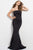 Jovani Elegant Strapless Scuba Mermaid Gown 48476SC - 1 Pc Navy in Size 2 Available CCSALE 2 / Navy