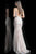 Jovani - Embellished Embroidered Plunging V-neck Trumpet Gown 62517 CCSALE