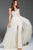 Jovani - Embellished Jumpsuit with Ballgown Overskirt 56008 - 1 pc Off White In Size 10 Available CCSALE 10 / Off White