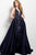 Jovani Embellished V-neck Ballgown 45063 - 1 pc Navy In Size 6 Available CCSALE 6 / Navy