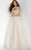 Jovani - Embellished V-Neck Prom Ballgown 02758SC - 1 pc Nude In Size 8 Available CCSALE 8 / Nude