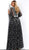 Jovani - Floral Embroidered A-Line Gown 60421 - 1 pc Black In Size 20 Available CCSALE 20 / Black