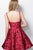 Jovani - Floral Printed Scoop Neck Cocktail Dress JVN63387 - 1 pc Rose In Size 10 Available CCSALE 10 / Rose