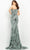 Jovani - Floral Sequin One Shoulder Long Gown 04331SC - 1 pc Sage In Size 10 Available CCSALE 10 / Sage