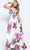 Jovani - Floral V-neck A-line Evening Gown JVN59146 CCSALE