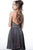 Jovani - Halter Plunging Neckline Pleated Glitter Short Dress 2087SC CCSALE