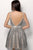 Jovani - Illusion-Paneled Glitter A-Line Dress JVN62516 - 1 pc Silver/Nude in Size 0 Available CCSALE